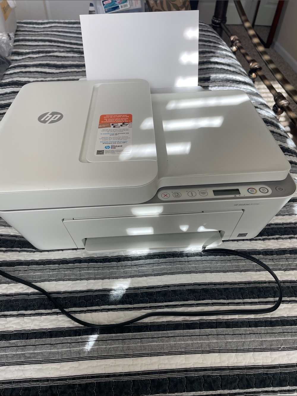 HP DeskJet 4155e White Compact All-in-One Printer